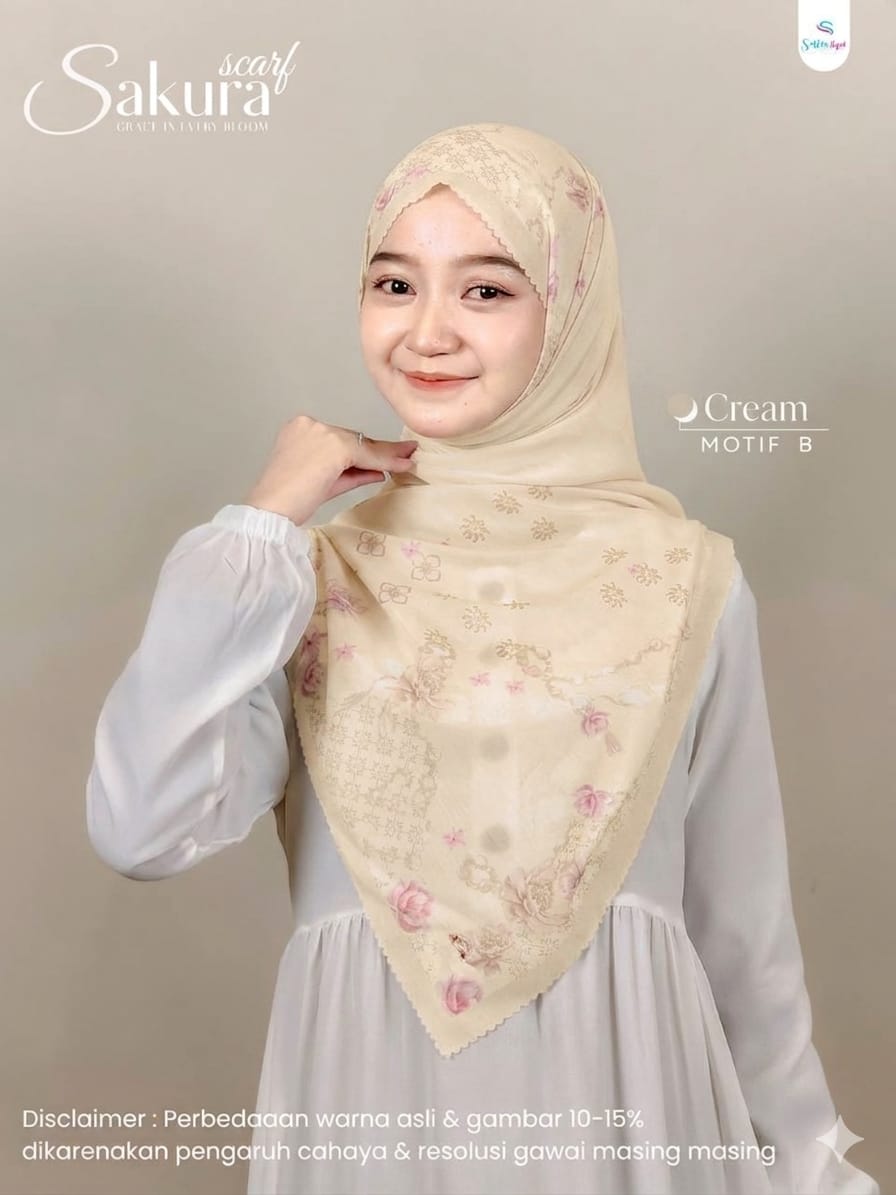 Scarf Sakura by Sisterhijab - Gambar 3