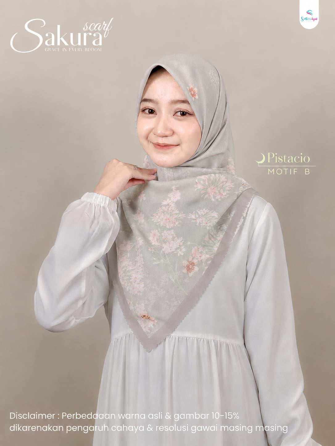 Scarf Sakura by Sisterhijab - Gambar 6